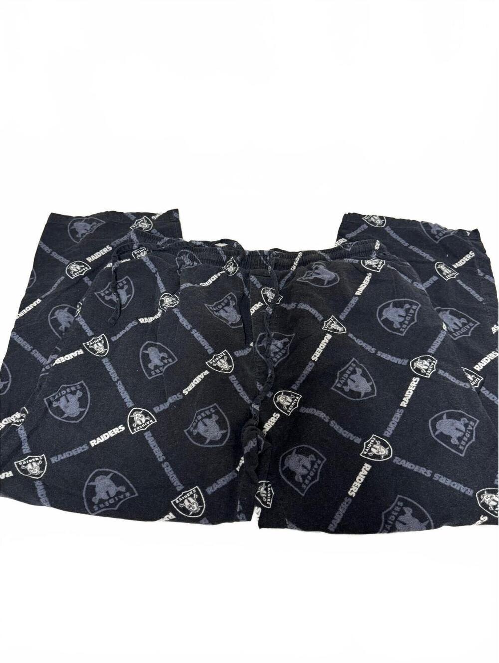 NFL Team Apparel Raiders Pajama Lounge Pants Black Gray Size XL